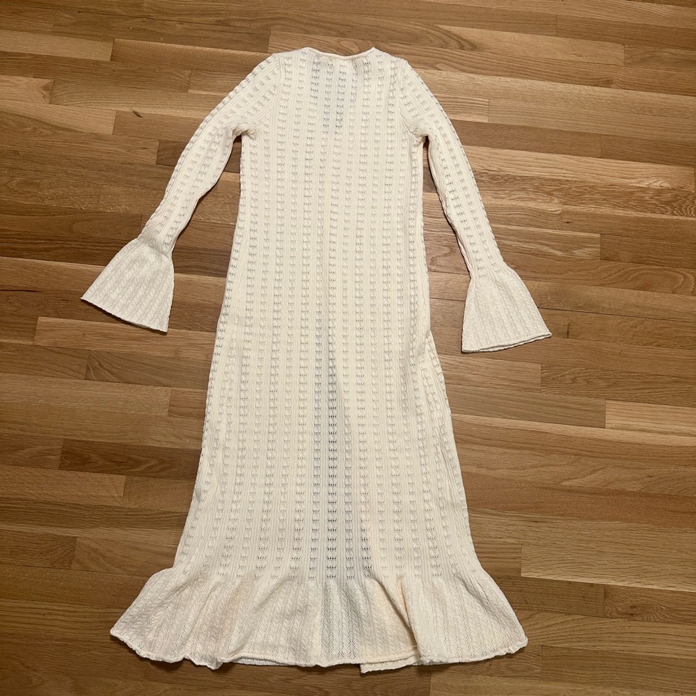 Boutique Cream Maxi Cardigan Sweater - Picture 2 of 3